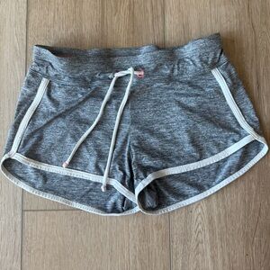 Gray Athletic Shorts with White Trim